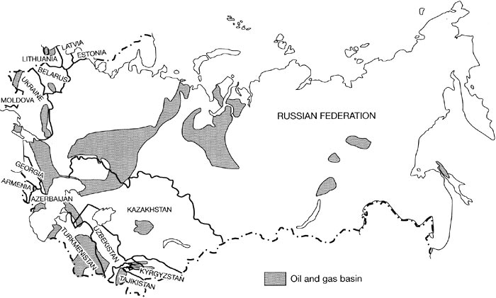 Oil and natural gas basins of the former Soviet Union