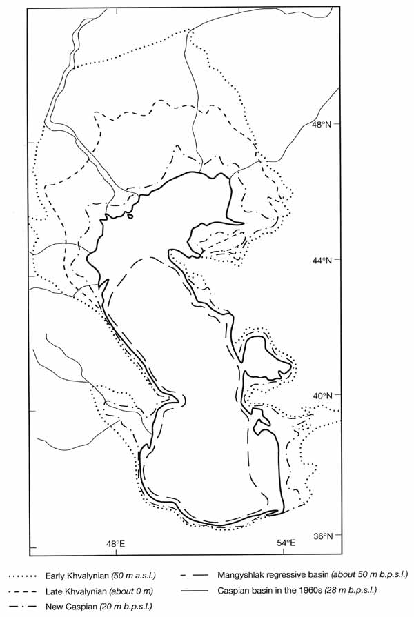 The Caspian basins during the late Pleistocene-Holocene